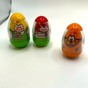 1973 Weebles Mother and Girl Original Vintage by Hasbro plus Disneys Pluto